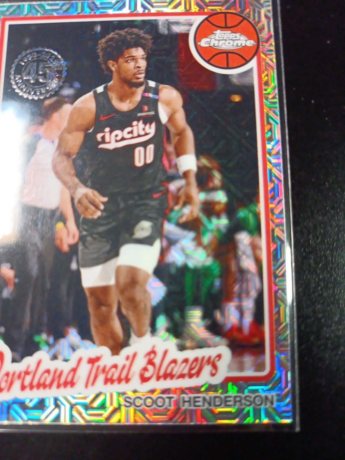 Mojo Refractor Scoot Henderson 45th Anniversary Card 25-26 Topps Basketball 
