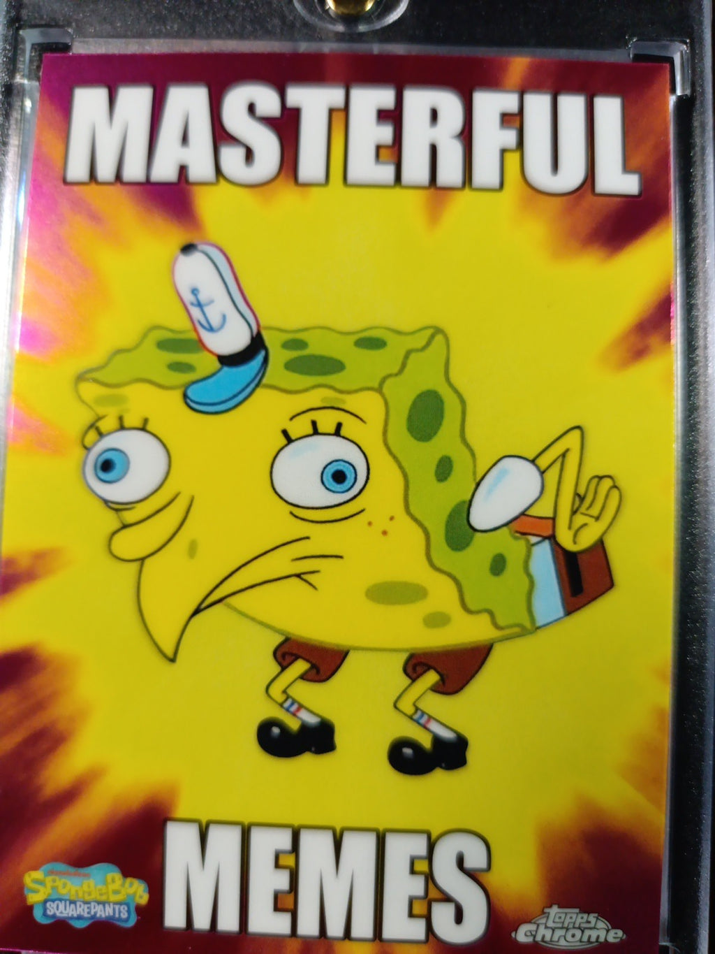 SpongeBob Masterful Memes Mocking SpongeBob Card Topps Case Hit MM-5