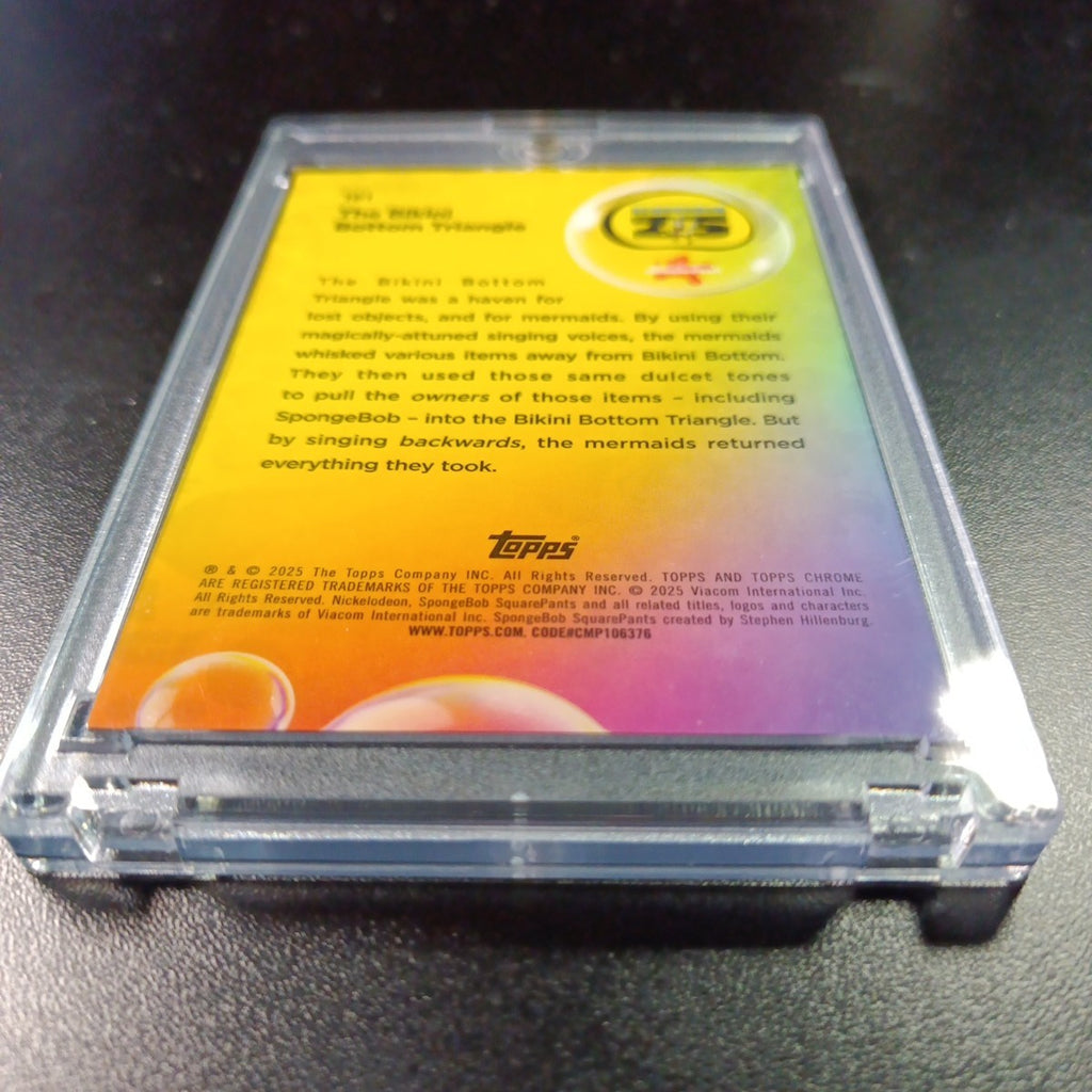 SpongeBob # 152/175 Silver Wave Refractor Bikini Bottom Triangle Card Topps /175