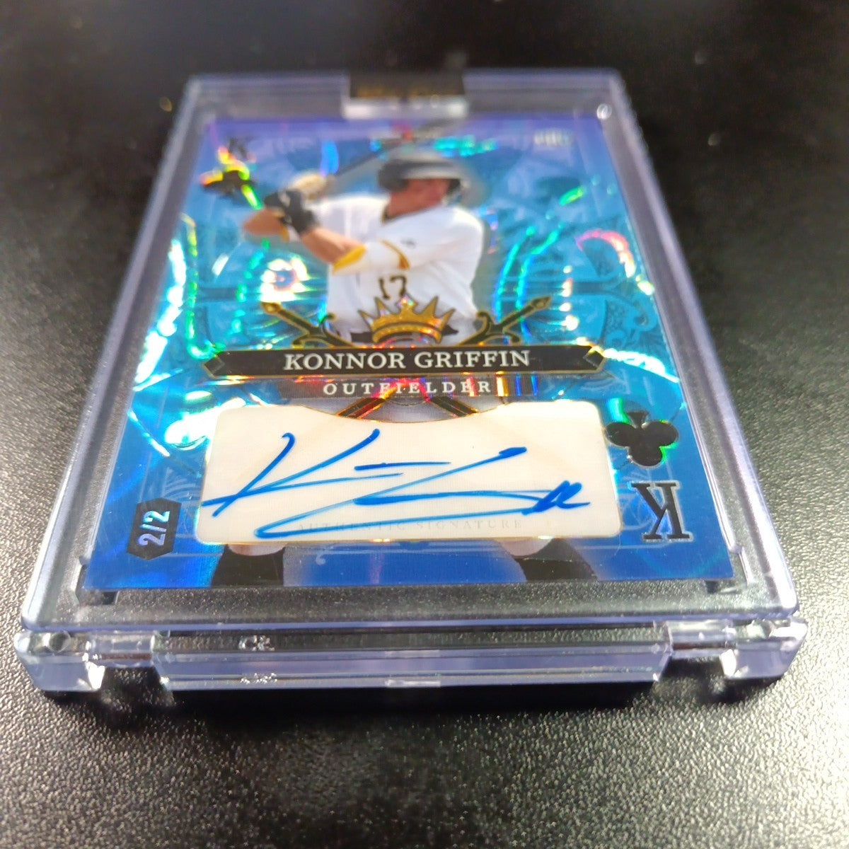 # 2/2 Autograph Konnor Griffin Blue Lava Prizm Refractor Baseball Wild Card
