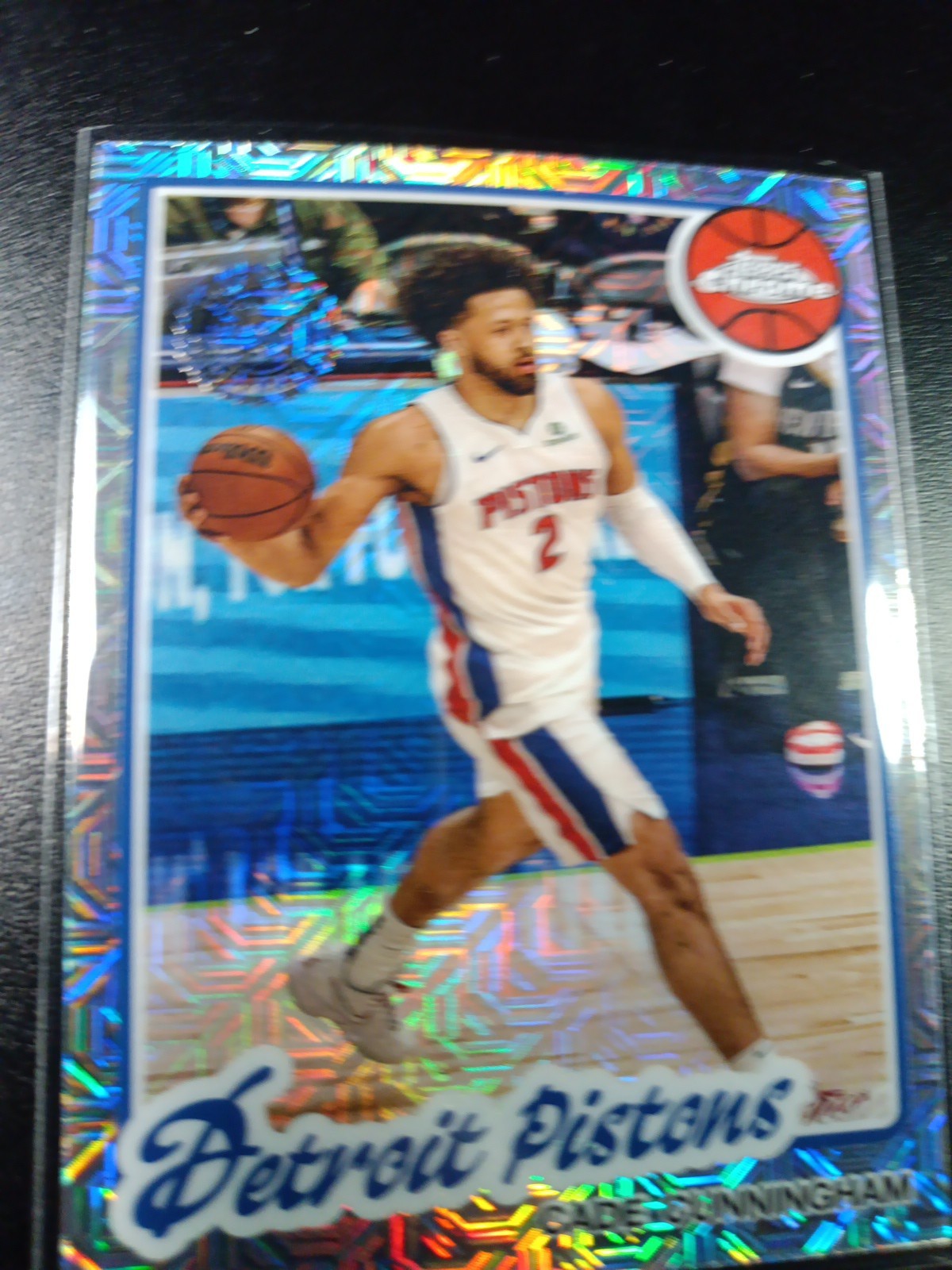 Mojo Refractor Cade Cunningham 45th Anniversary Card 25-26 Topps Basketball NBA