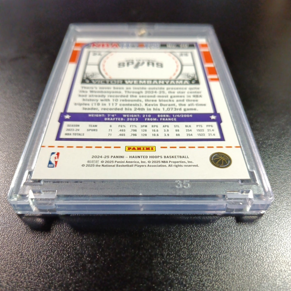 Orange Pumpkin Wembanyama Haunted Hoops Panini 2024-25 Basketball Card Spurs 