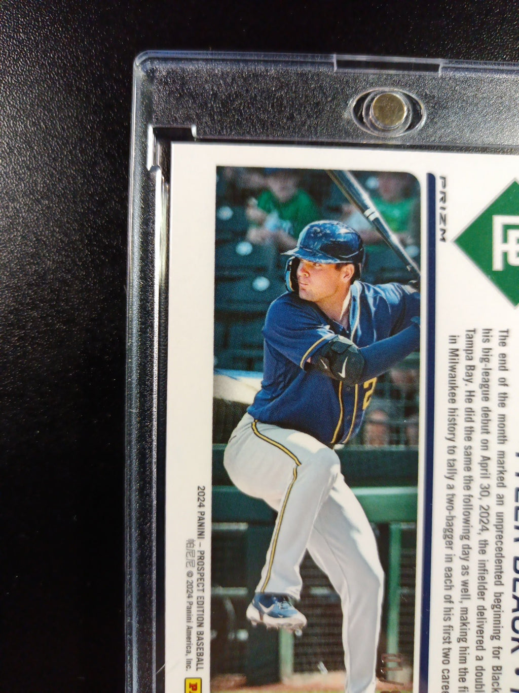 Tyler Black # /10 Panini Prospects Gold Prizm Refractor Baseball Card MLB