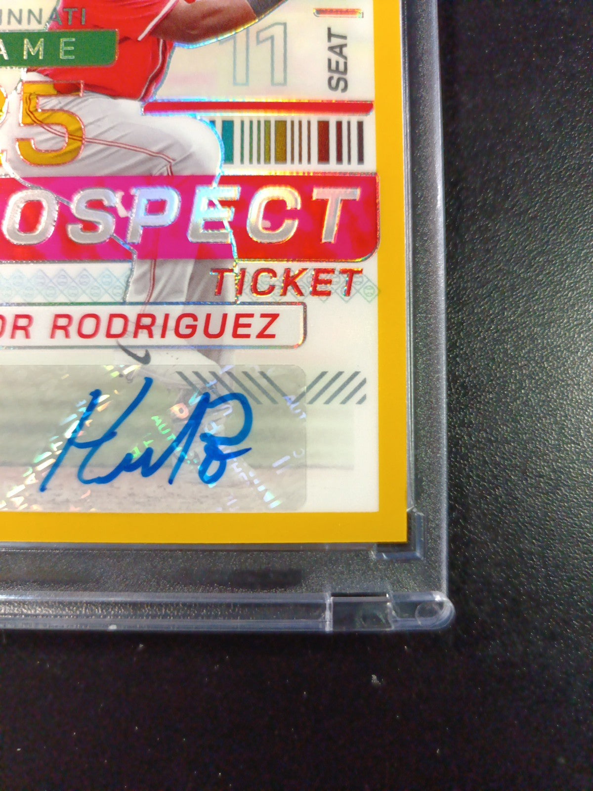 # /10 Gold Prizm Autograph  Hector Rodriguez Rookie Prospect Baseball Card