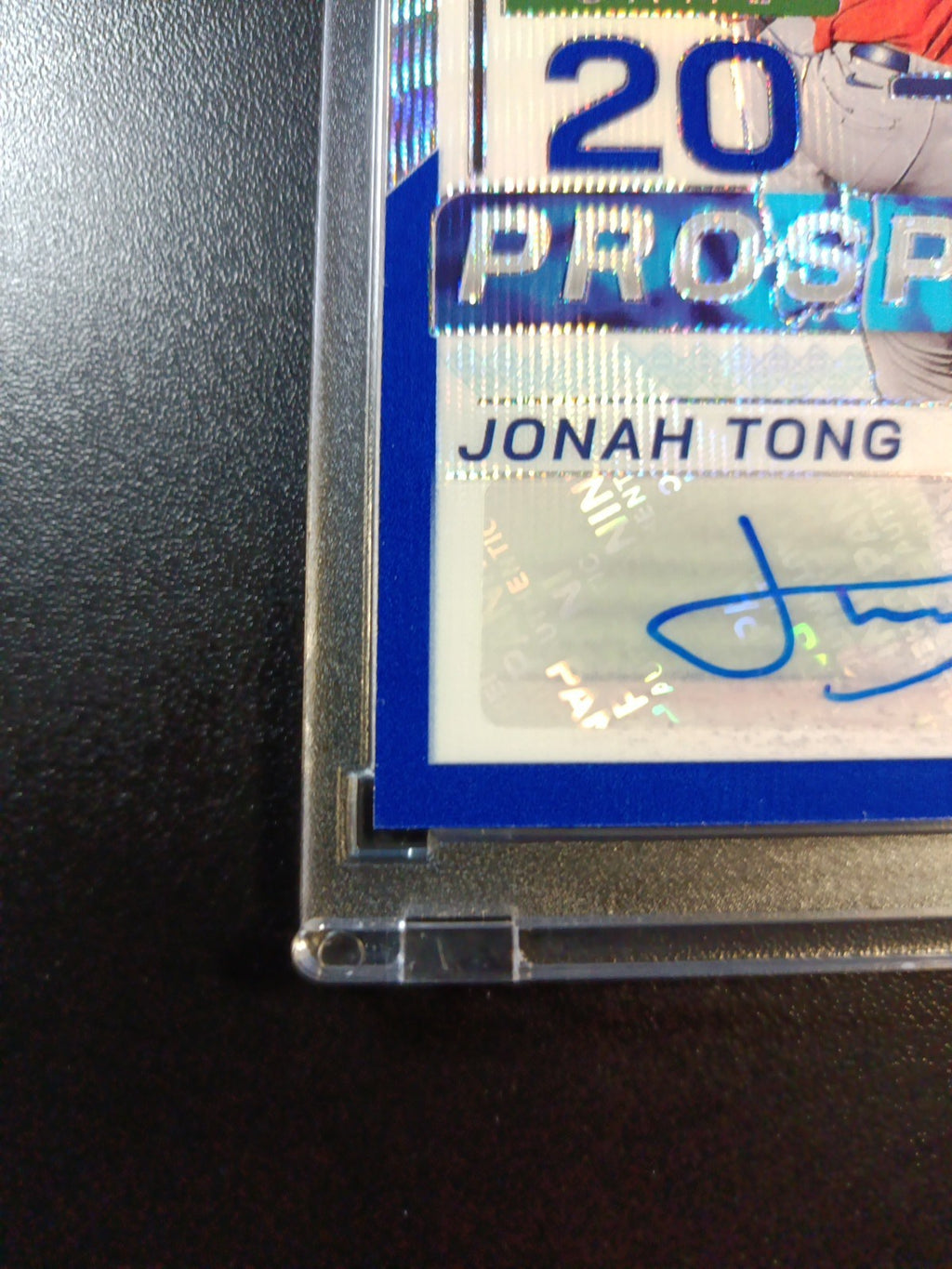 Jonah Tong # /75 Prospect Autograph Linticular Blue Prizm Rare Baseball Card 
