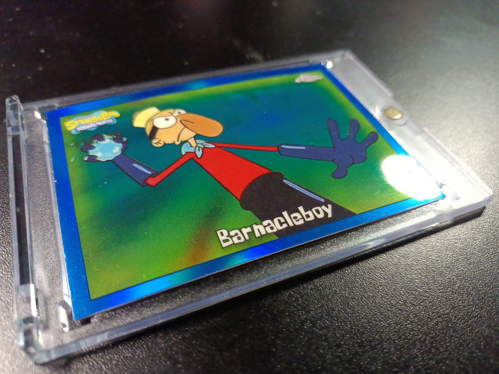 SpongeBob 130/150 Barnacleboy Mermaid Man Blue Refractor Card Topps Chrome /150