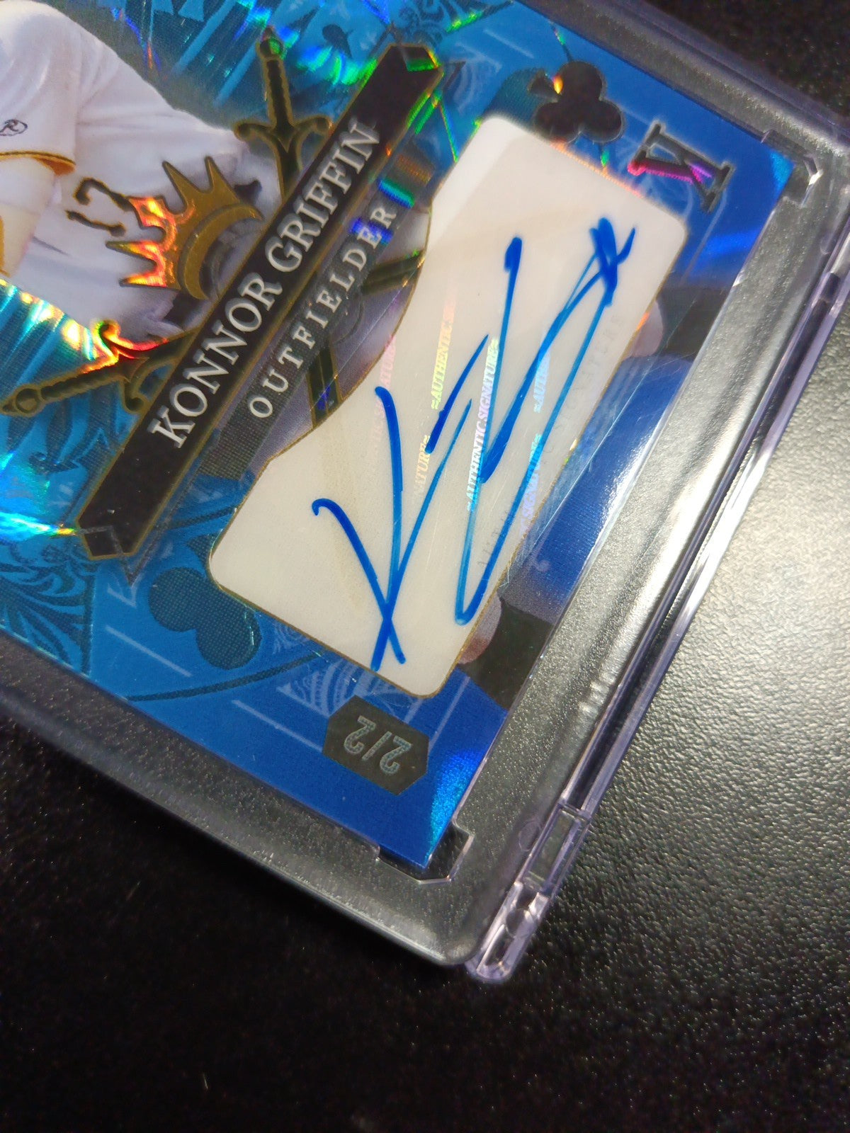 # 2/2 Autograph Konnor Griffin Blue Lava Prizm Refractor Baseball Wild Card
