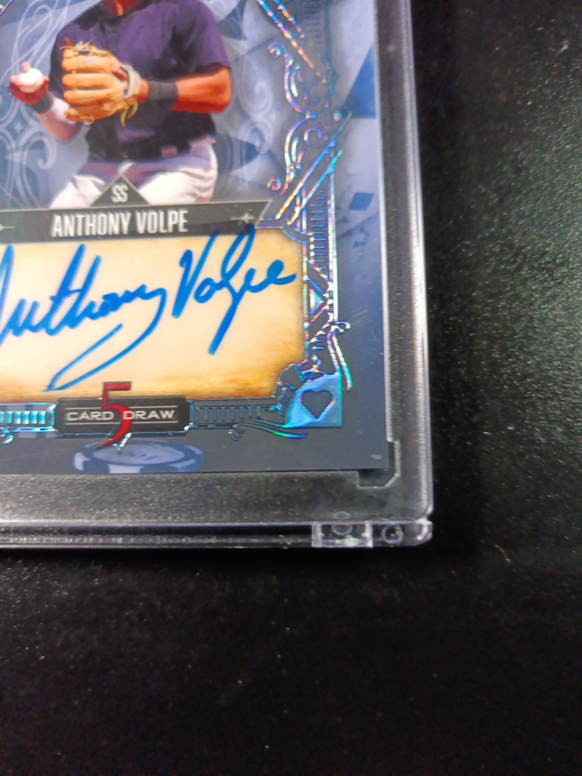 # 2/2 Autograph Anthony Volpe Holo Foil Blue Rookie Baseball Wild Card  MLB