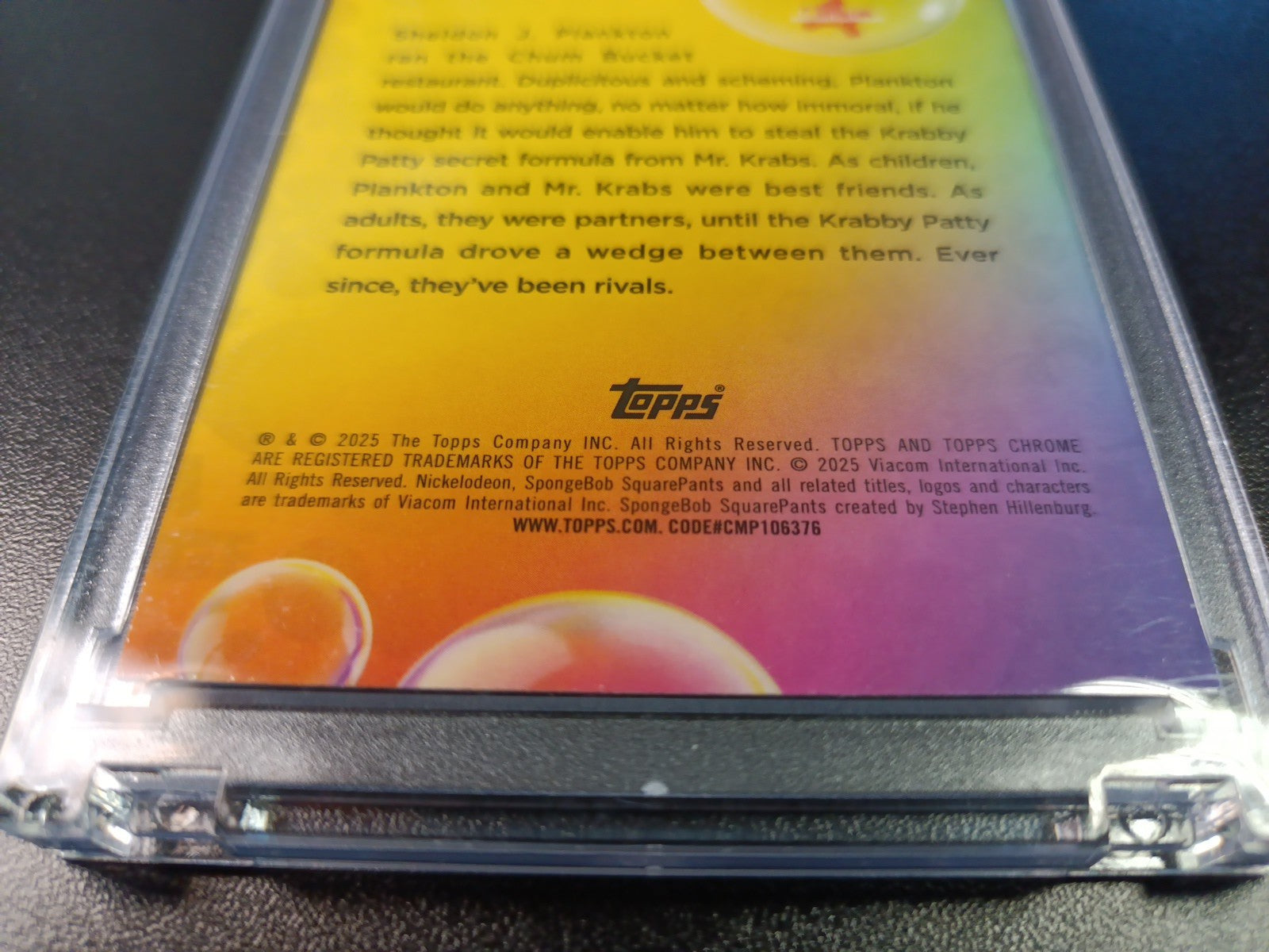 SpongeBob #/199 Plankton Aqua Green Wave Prizm Refractor Topps Chrome 2025