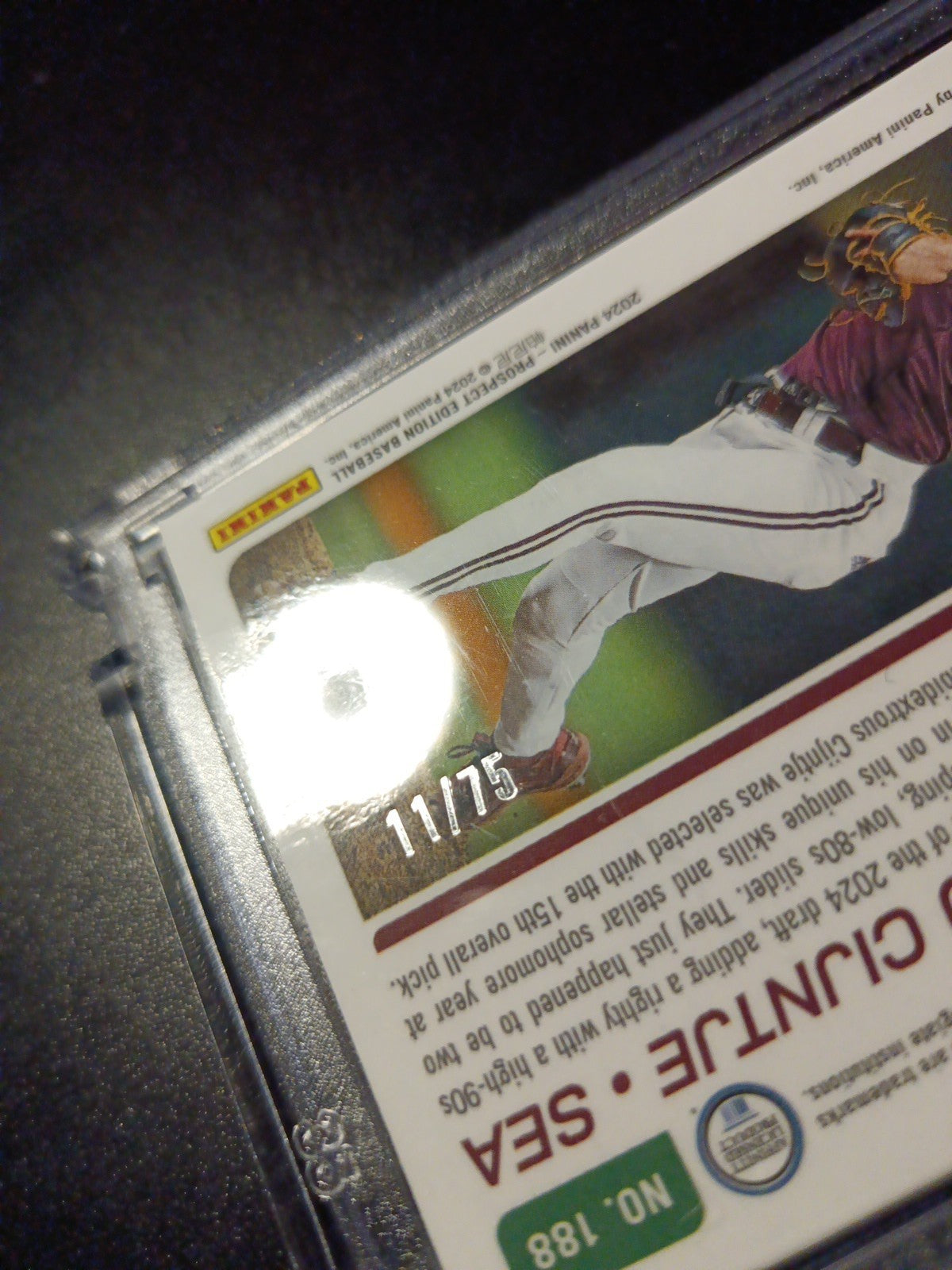 # /75 Autograph Jurrangelo Cijntje Mariners Rookie Wave Prizm Baseball Card 