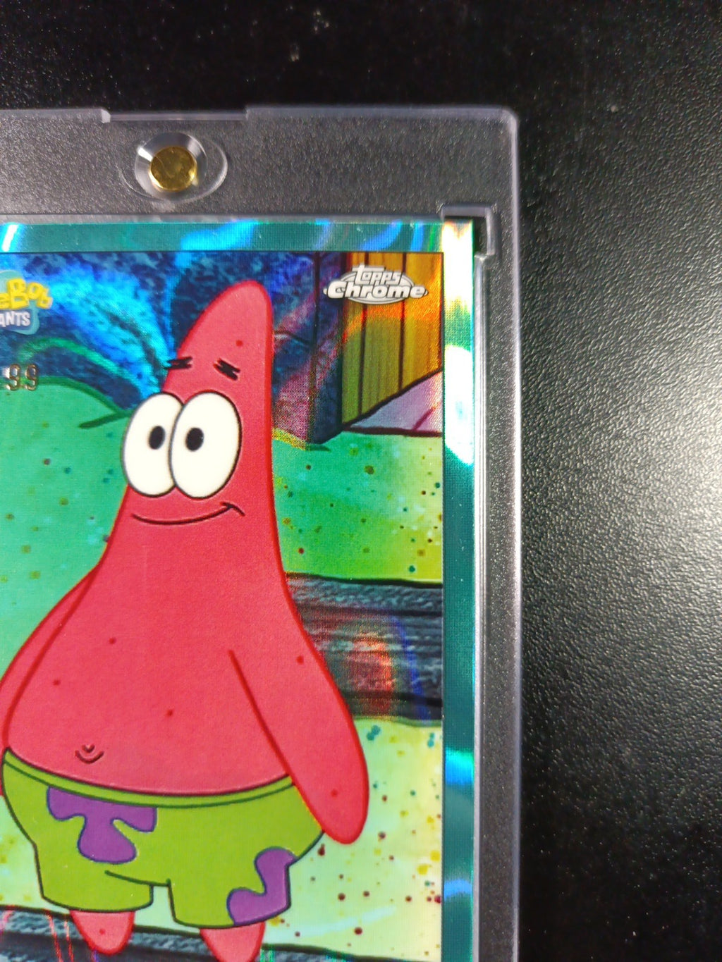 SpongeBob # 31/199 Patrick Star Aqua Lava Refractor Card Topps Case Hit /199