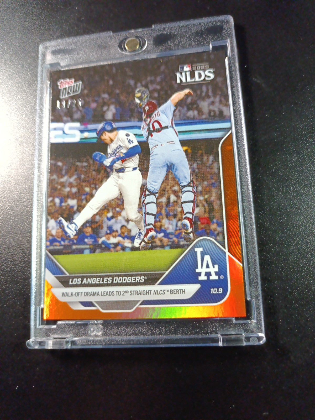 # /25 Orange Foil Topps NOW 847 Dodgers To World Series Case Hit Card Ohtani