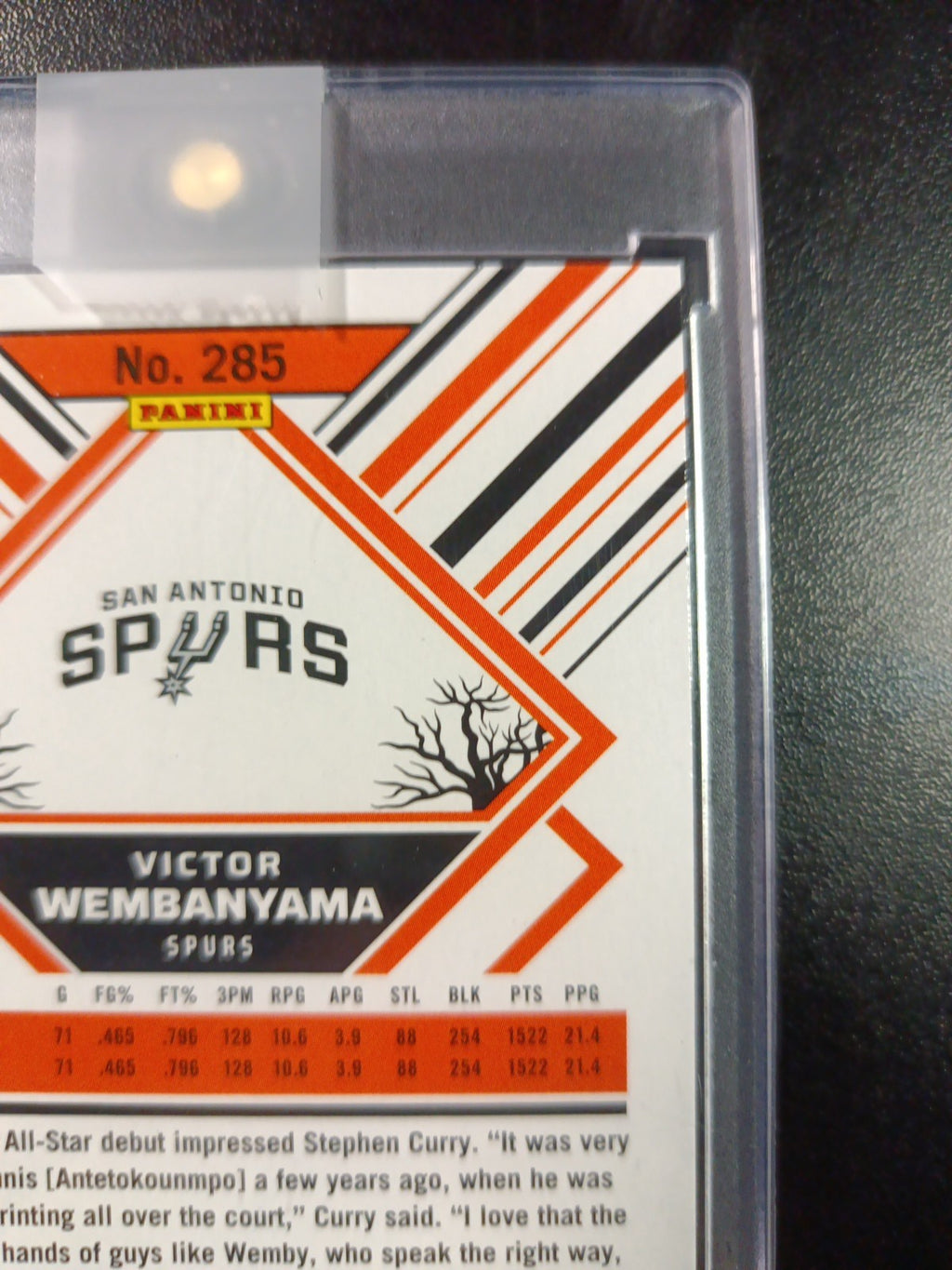 Green Slime Wembanyama NBA Haunted Hoops Panini 2024-25 Basketball Card Spurs 