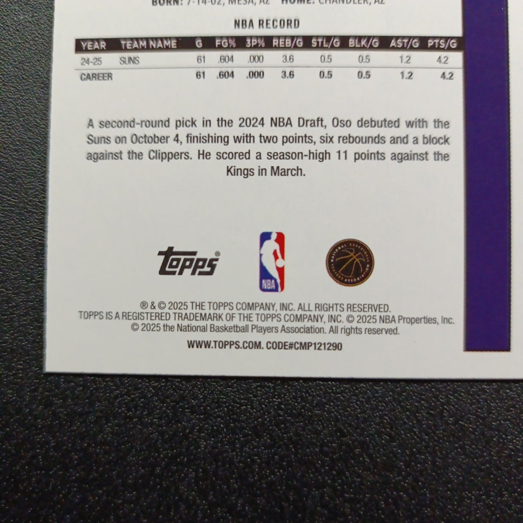 2025-26 Topps Basketball Card Oso Ighodaro Silver Foil 45th Anniversary