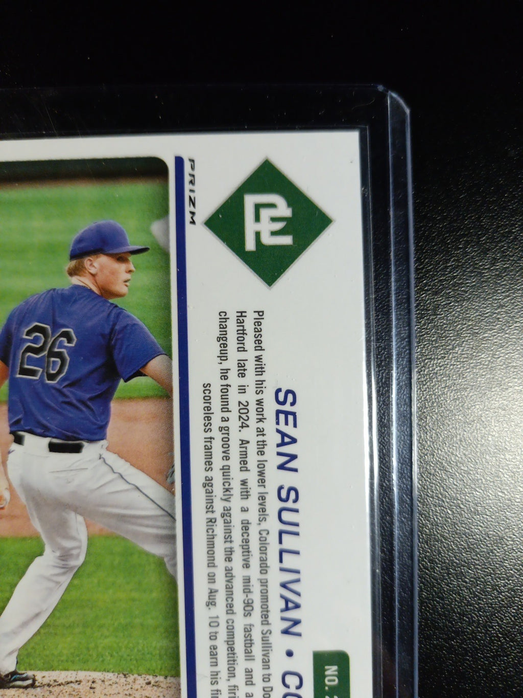 Autograph Sean Sullivan Colorado Rockies Rookie Prizm Baseball Card Panini
