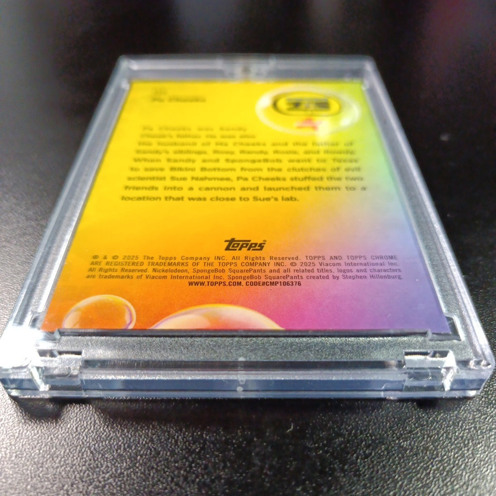 SpongeBob 49/175 Silver Wave Refractor Pa Cheeks Sandy Topps Chrome Card /175
