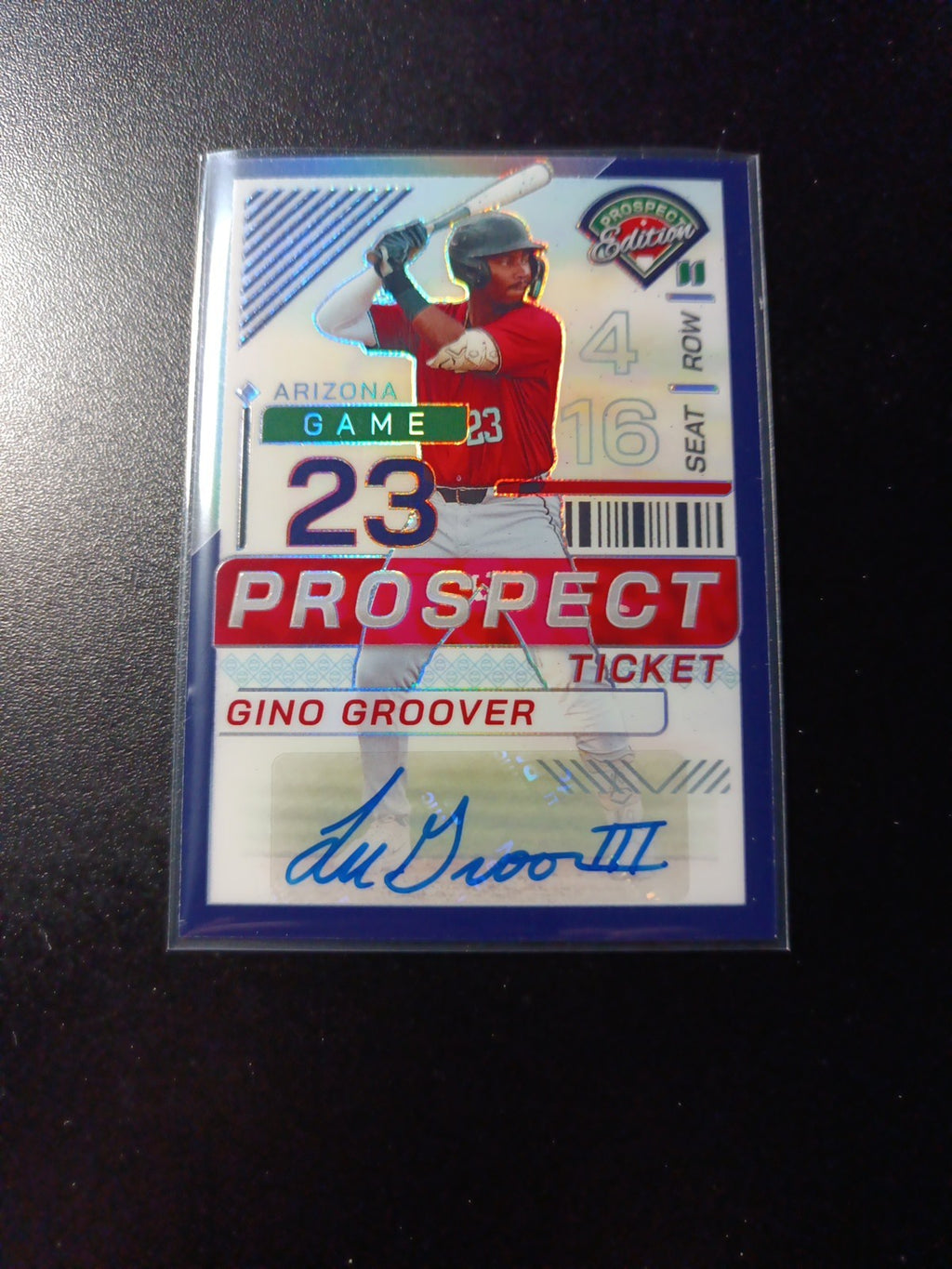 # /125 Prizm Autograph Gino Groover Panini Prospect Rookie Baseball Card 2024