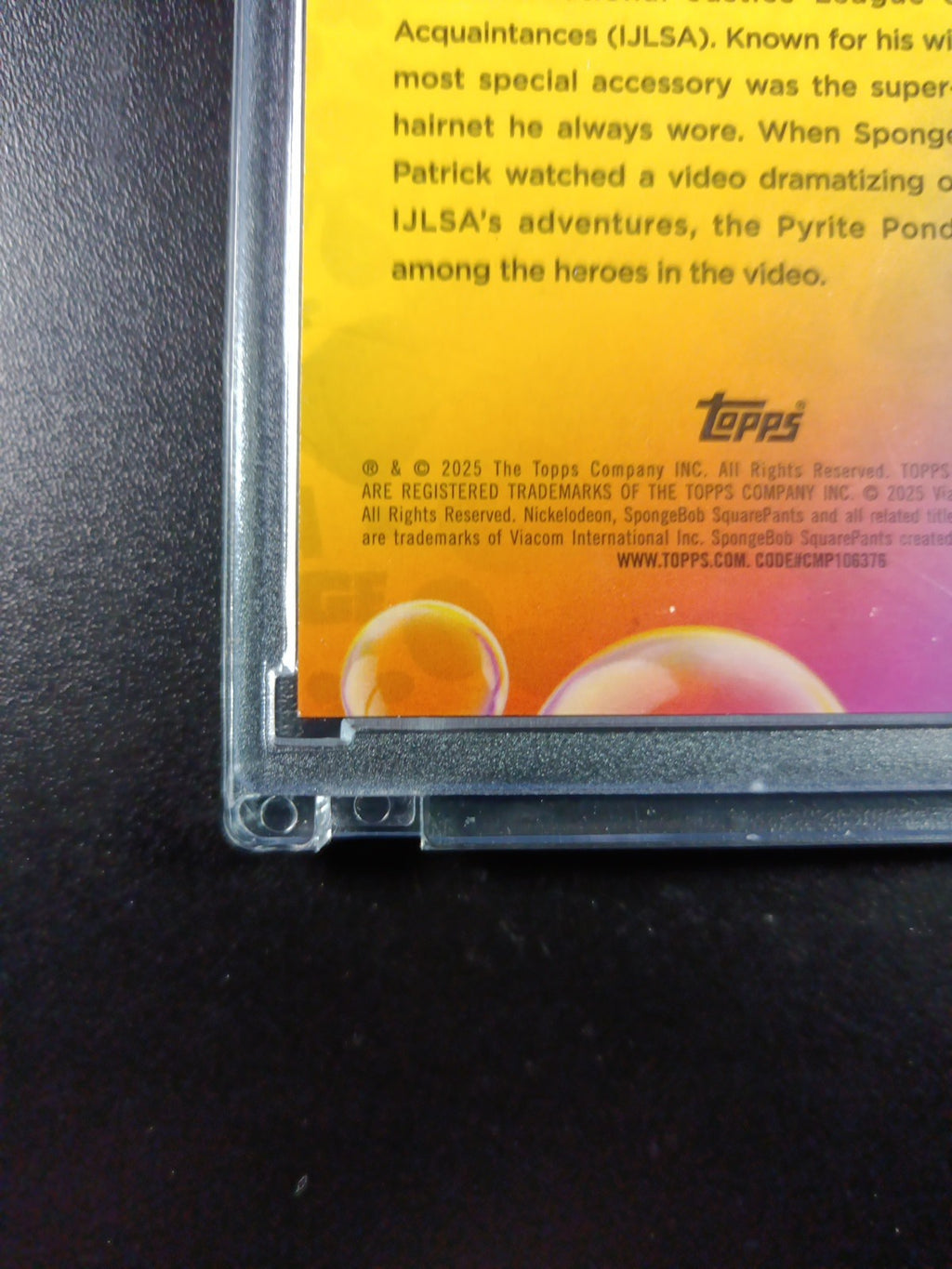 SpongeBob 17/150 Pyrite Ponderer Mermaid Man Blue Refractor Card Topps /150