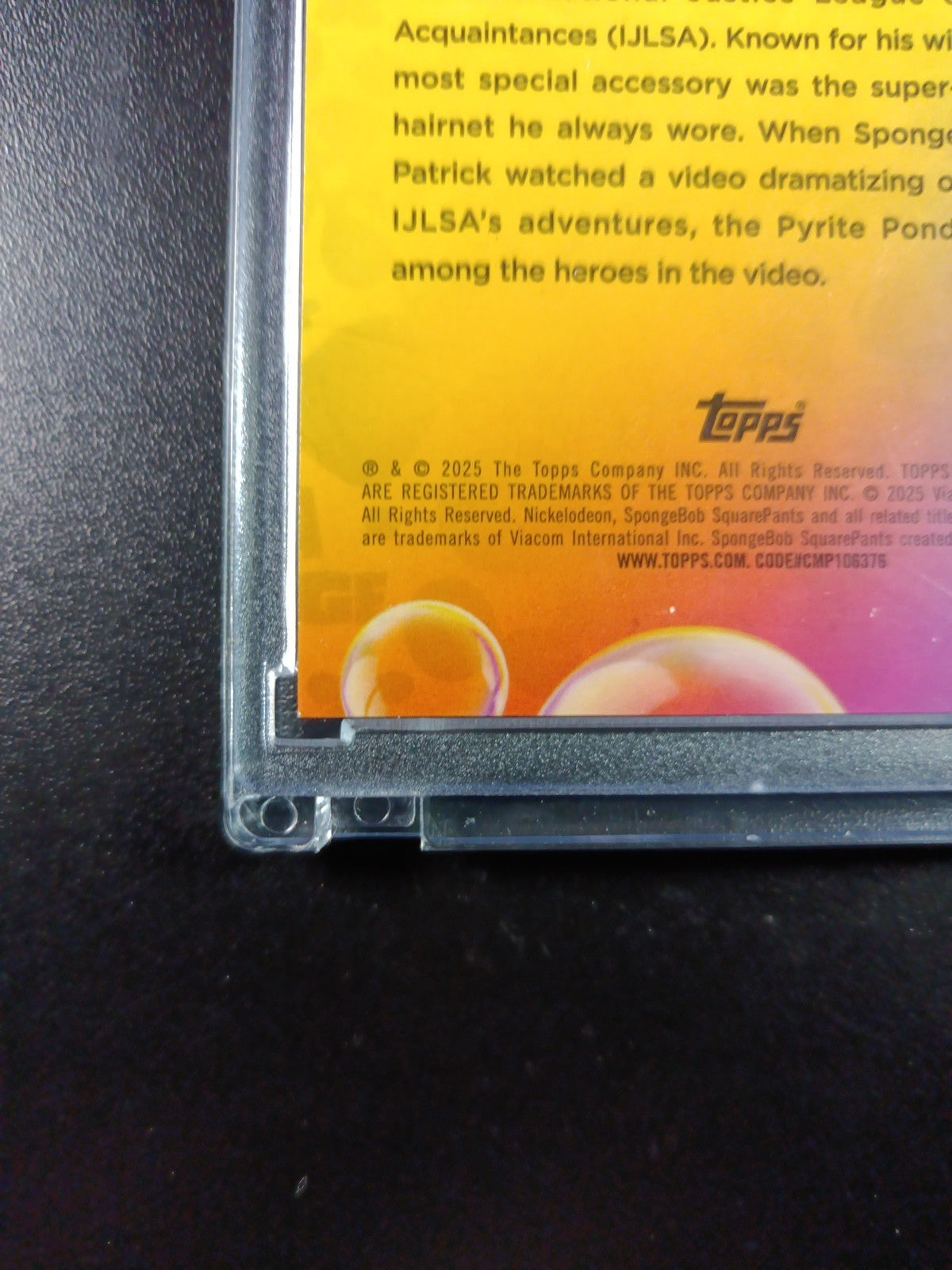 SpongeBob 17/150 Pyrite Ponderer Mermaid Man Blue Refractor Card Topps /150