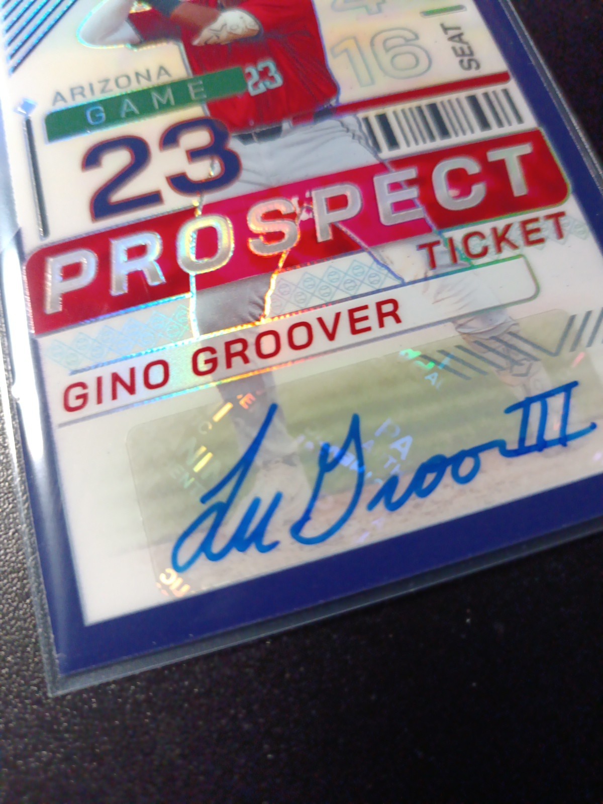 # /125 Prizm Autograph Gino Groover Panini Prospect Rookie Baseball Card 2024