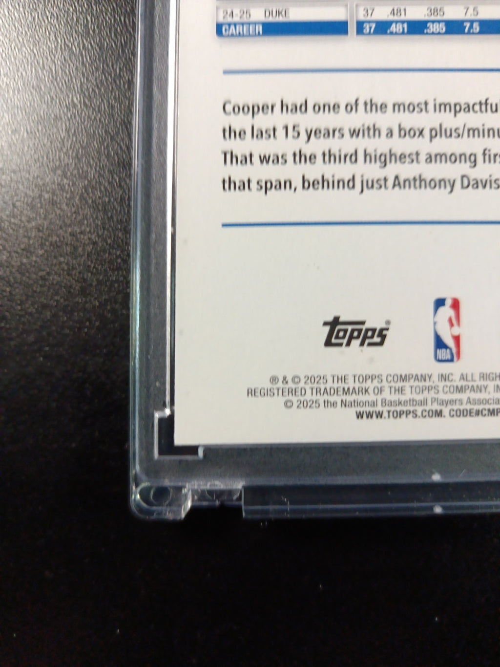 Cooper Flagg Rookie Season Tip Off Foil Card 2025-26 Topps Basketball Card
