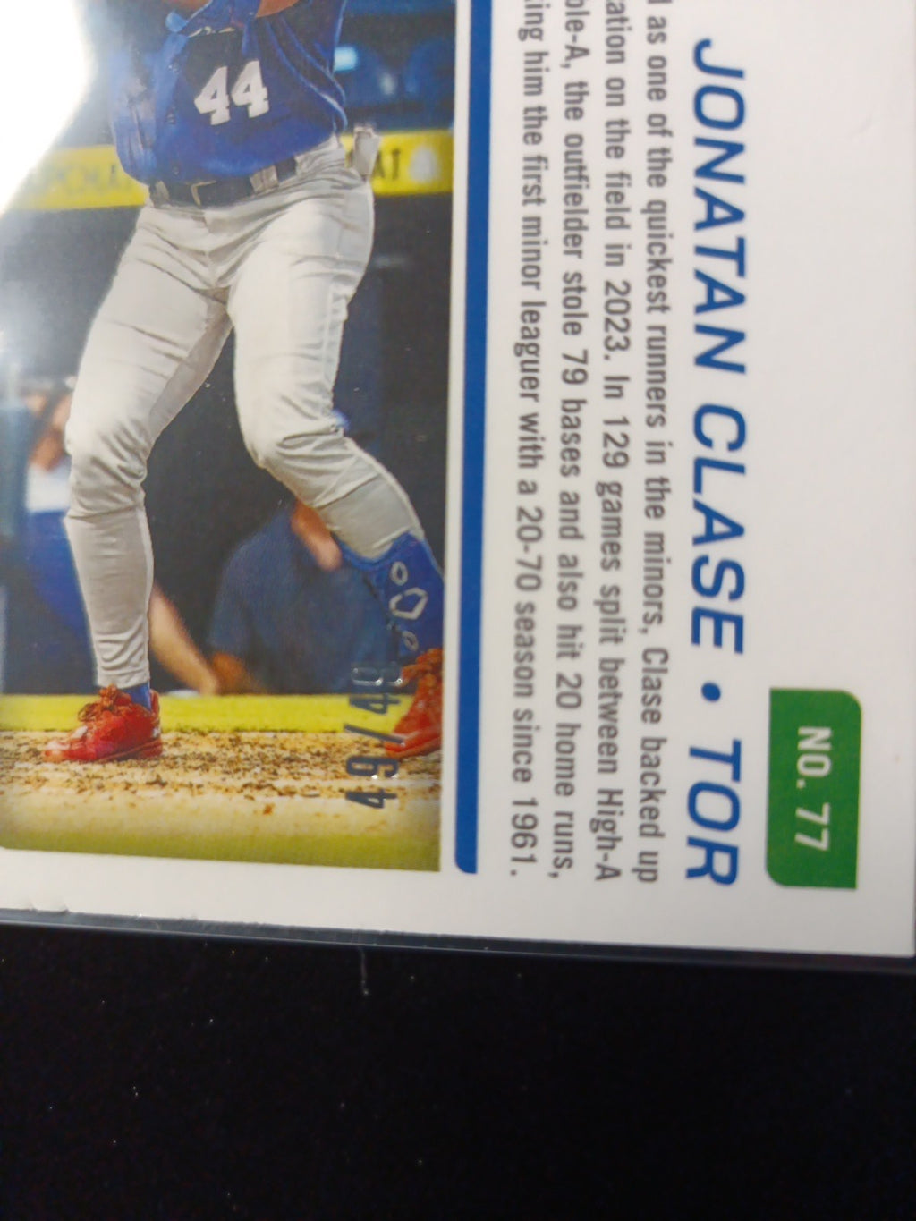 # /49 Book End Prizm Auto Jonatan Clase Panini Prospect Rookie Baseball Card