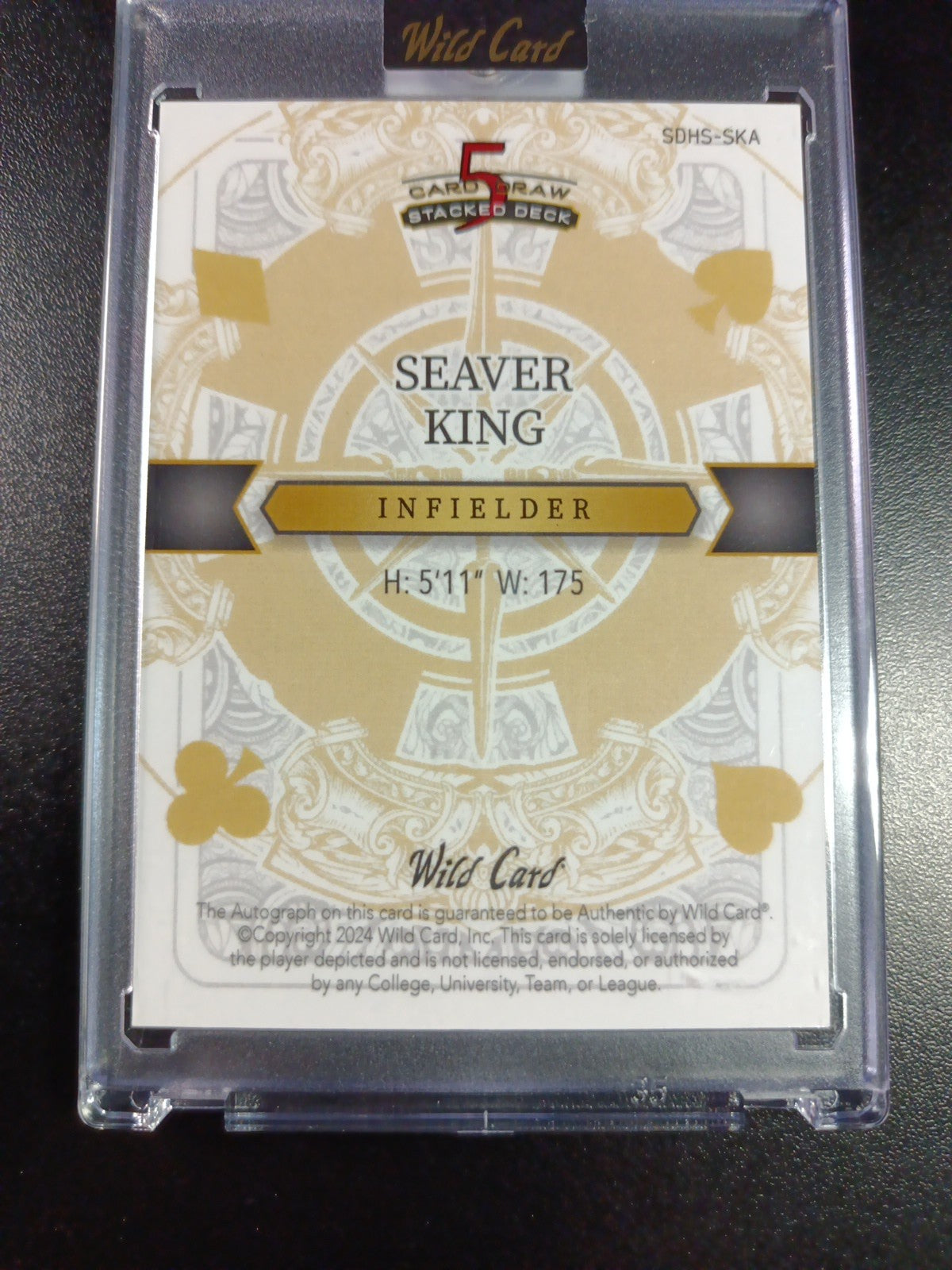 # 1/1 Autograph Seaver Kings Gold Mojo Prizm Refractor Rookie Baseball Wild Card
