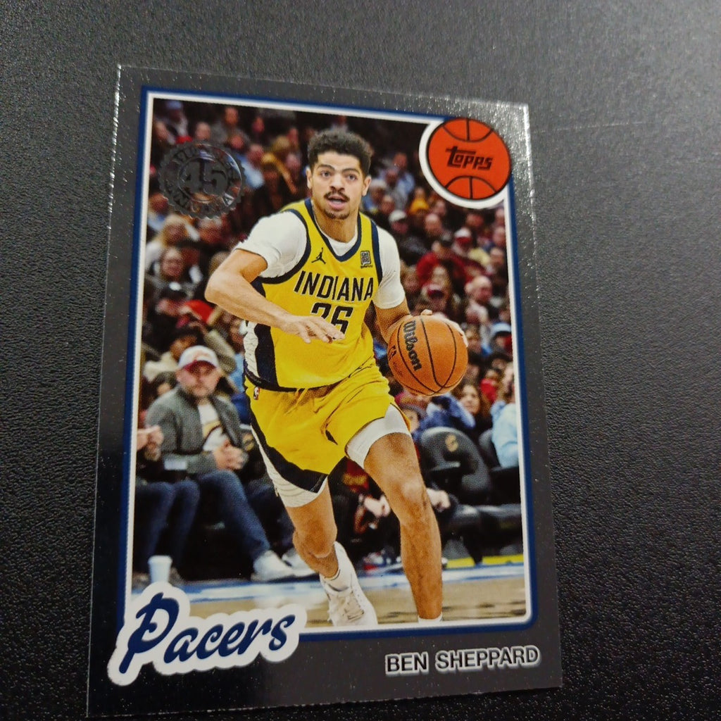 2025-26 Topps Basketball Card Ben Sheppard Silver Foil 45th Anniversary