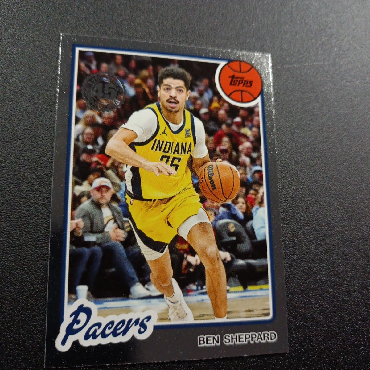 2025-26 Topps Basketball Card Ben Sheppard Silver Foil 45th Anniversary