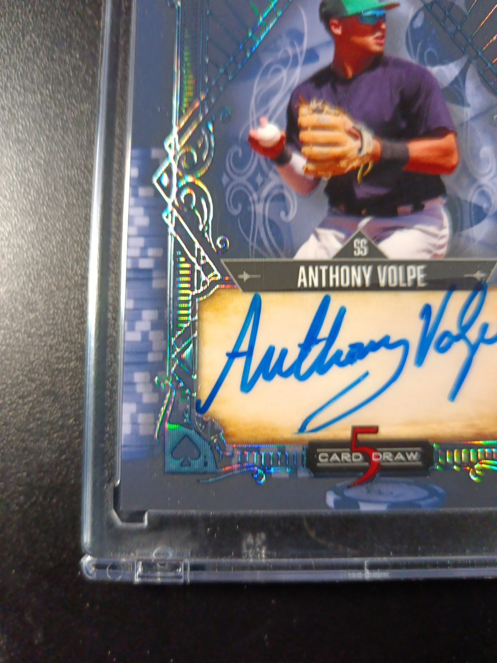 # 2/2 Autograph Anthony Volpe Holo Foil Blue Rookie Baseball Wild Card  MLB