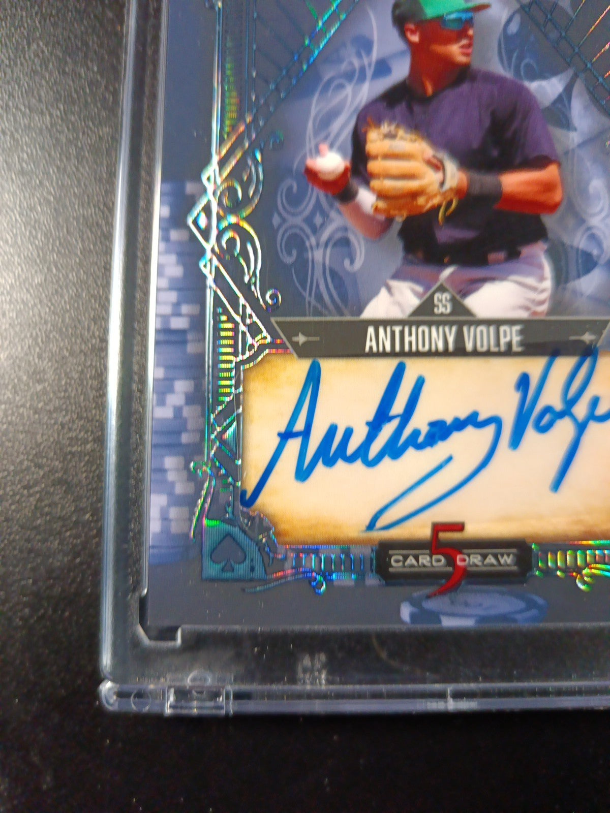 # 2/2 Autograph Anthony Volpe Holo Foil Blue Rookie Baseball Wild Card  MLB