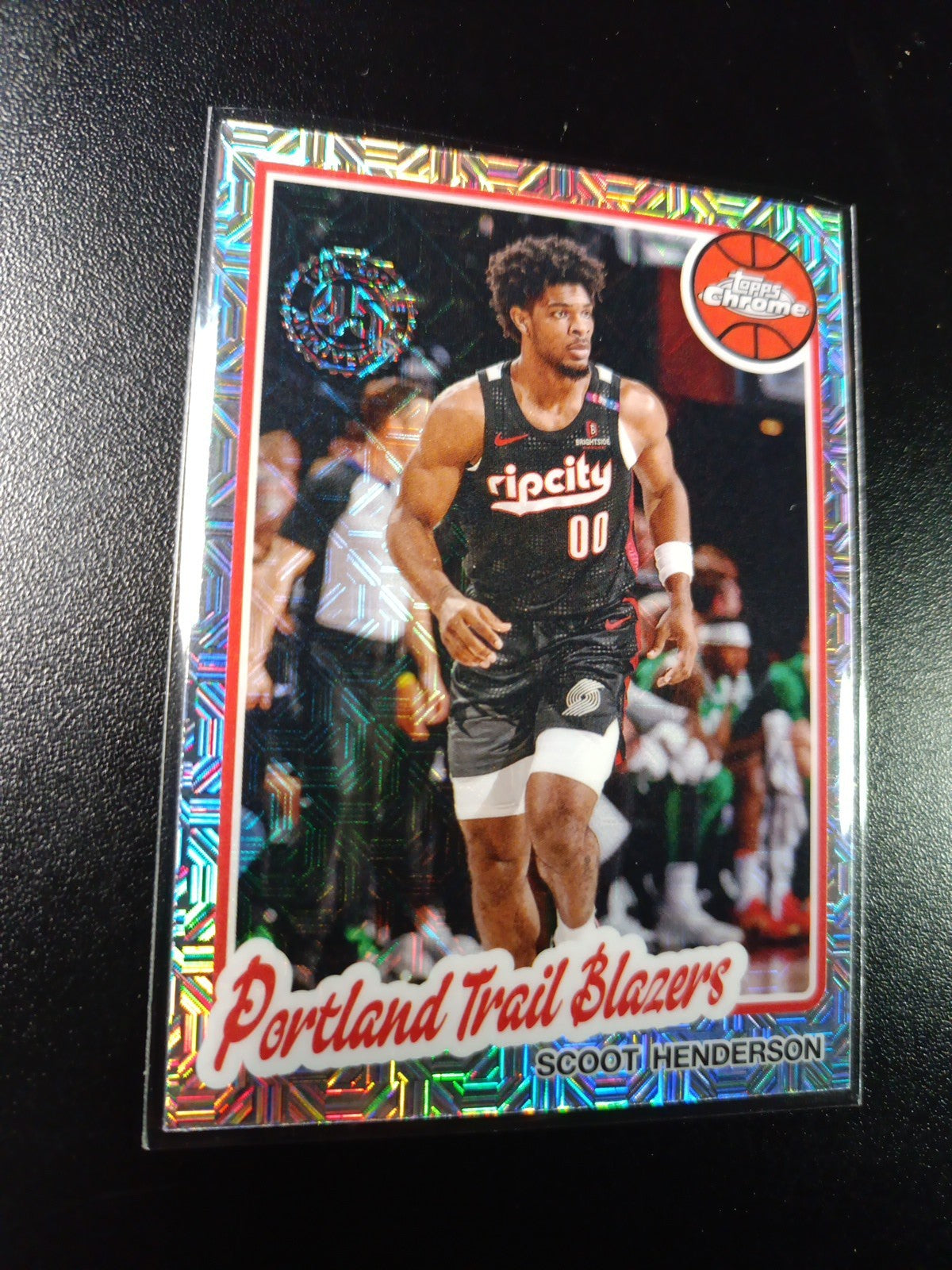 Mojo Refractor Scoot Henderson 45th Anniversary Card 25-26 Topps Basketball 