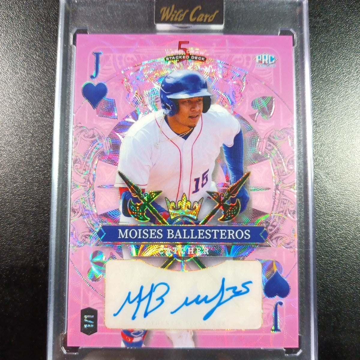 # 1/1 Autograph Moises Ballesteros Rookie Baseball Card Disco Prizm Refractor
