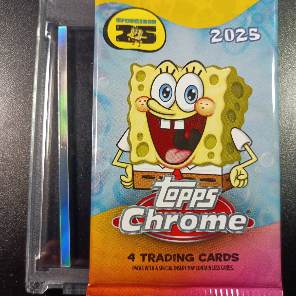 SpongeBob Factory Error Cut Trim Scrap Refractor Strip Topps Chrome Case Hit