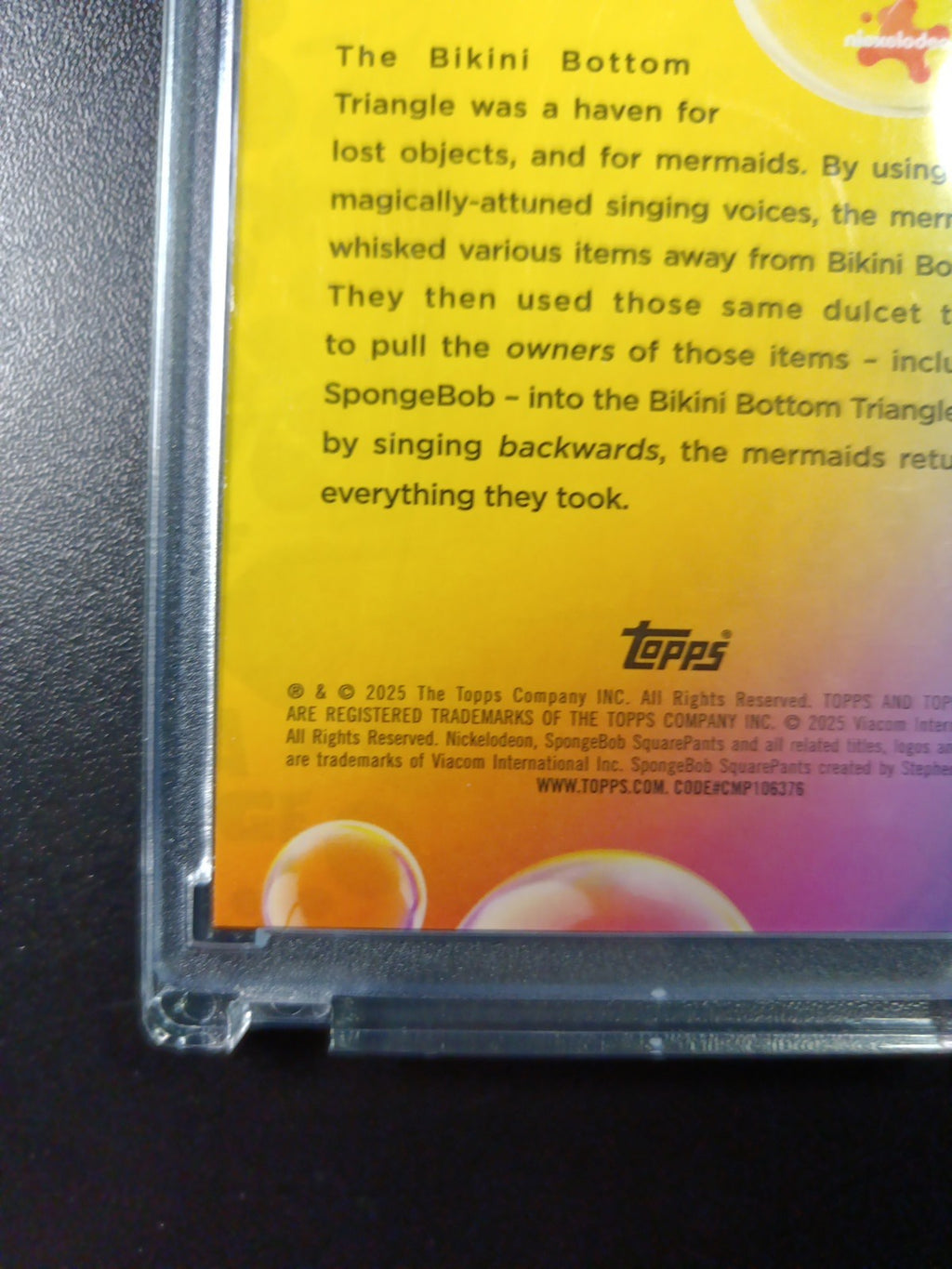 SpongeBob # 152/175 Silver Wave Refractor Bikini Bottom Triangle Card Topps /175