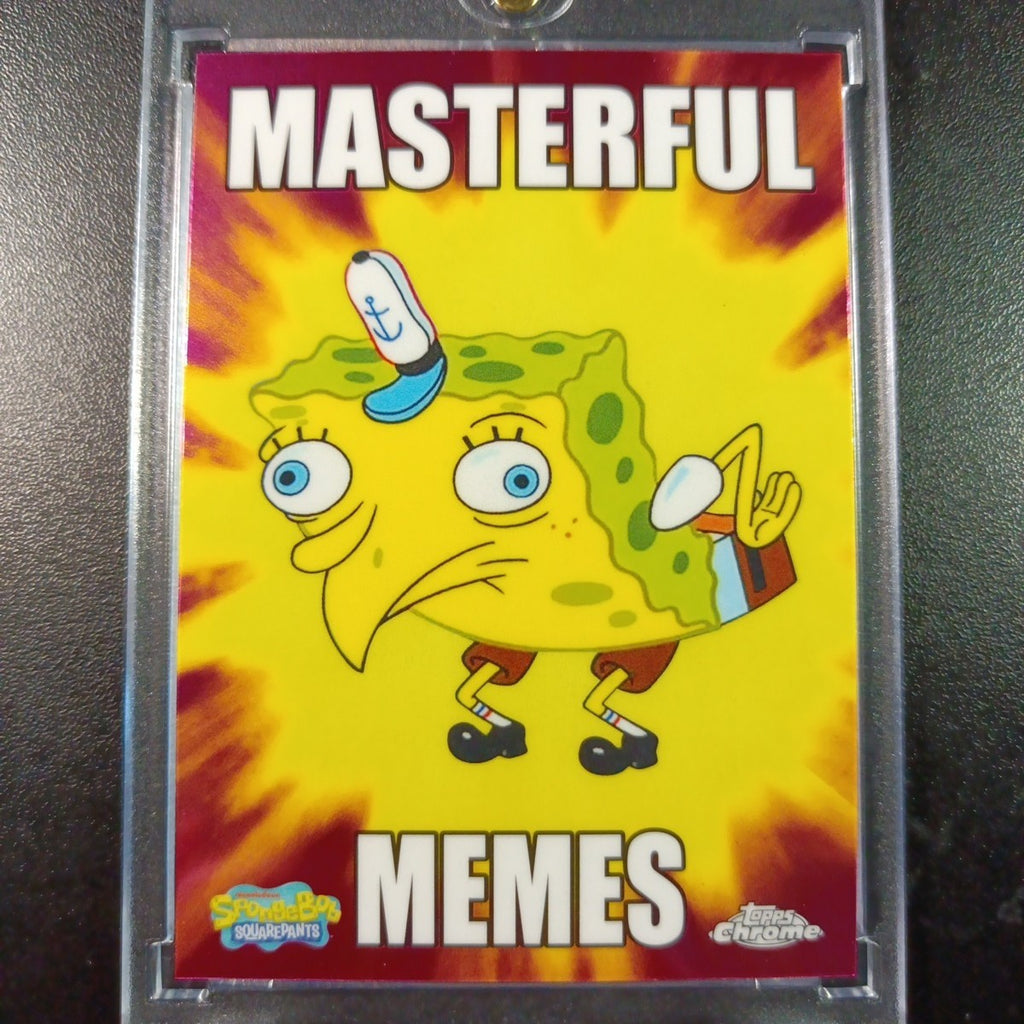 SpongeBob Masterful Memes Mocking SpongeBob Card Topps Case Hit MM-5