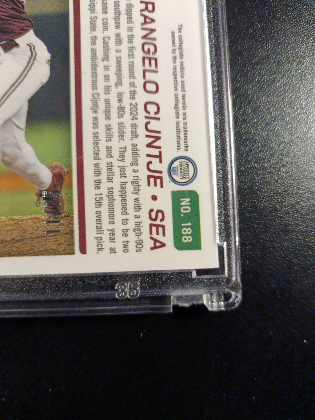 # /75 Autograph Jurrangelo Cijntje Mariners Rookie Wave Prizm Baseball Card 