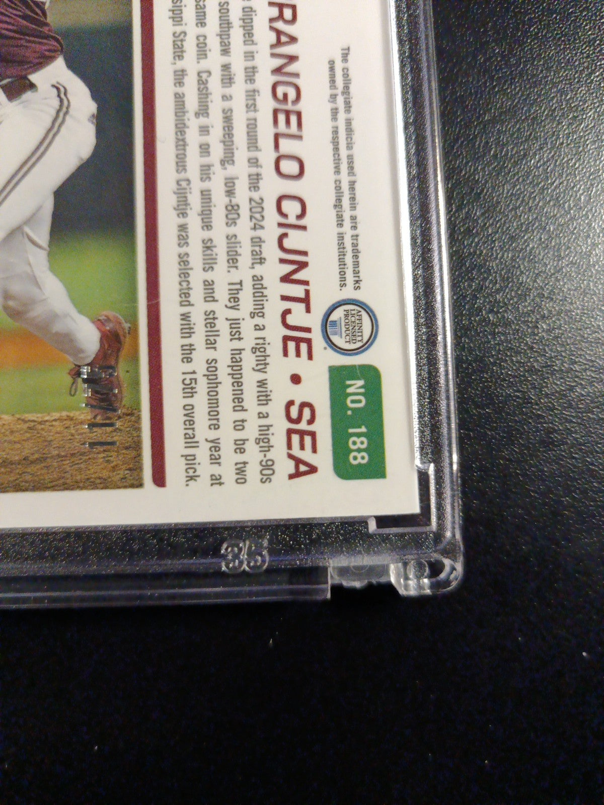 # /75 Autograph Jurrangelo Cijntje Mariners Rookie Wave Prizm Baseball Card 