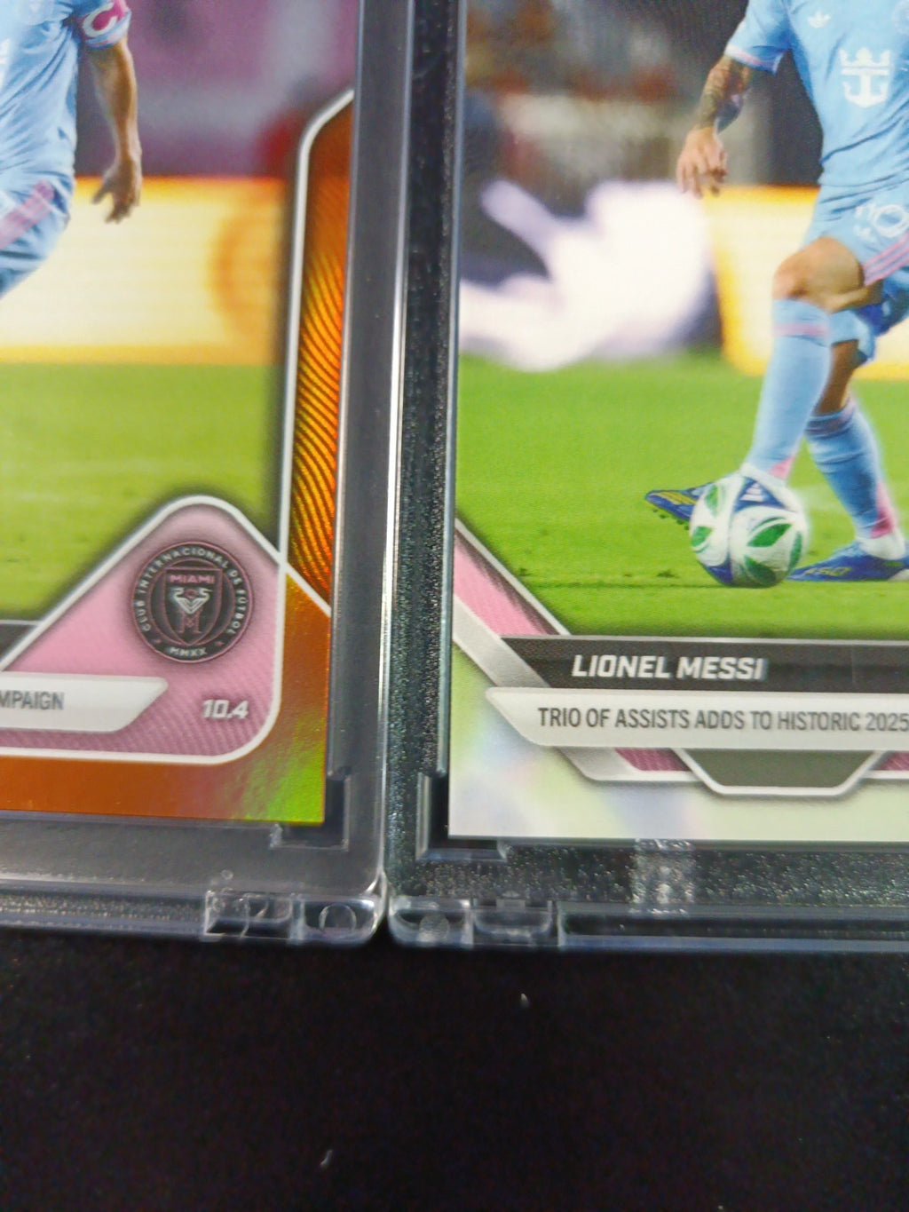 # /25 Lionel Messi Orange Foil Topps Now  Variant & Base Card 107 Soccer 2025