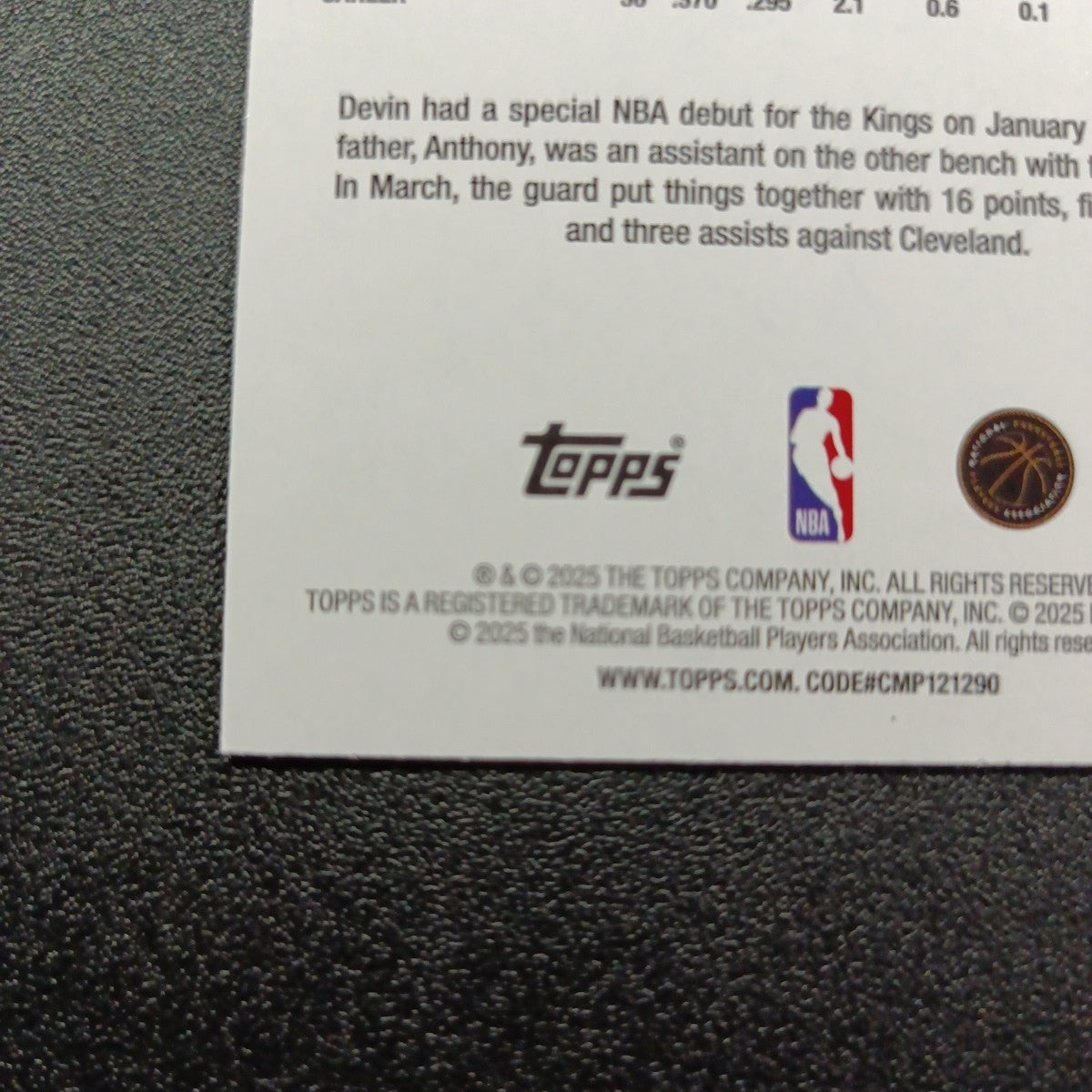 2025-26 Topps Basketball Card Devin Carter Silver Foil 45th Anniversary