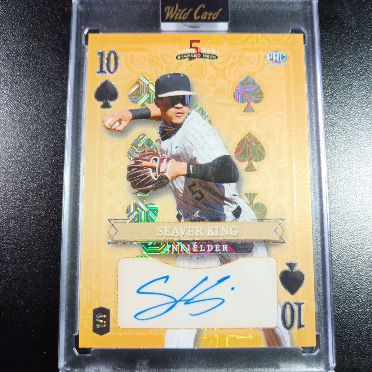 # 1/1 Autograph Seaver Kings Gold Mojo Prizm Refractor Rookie Baseball Wild Card