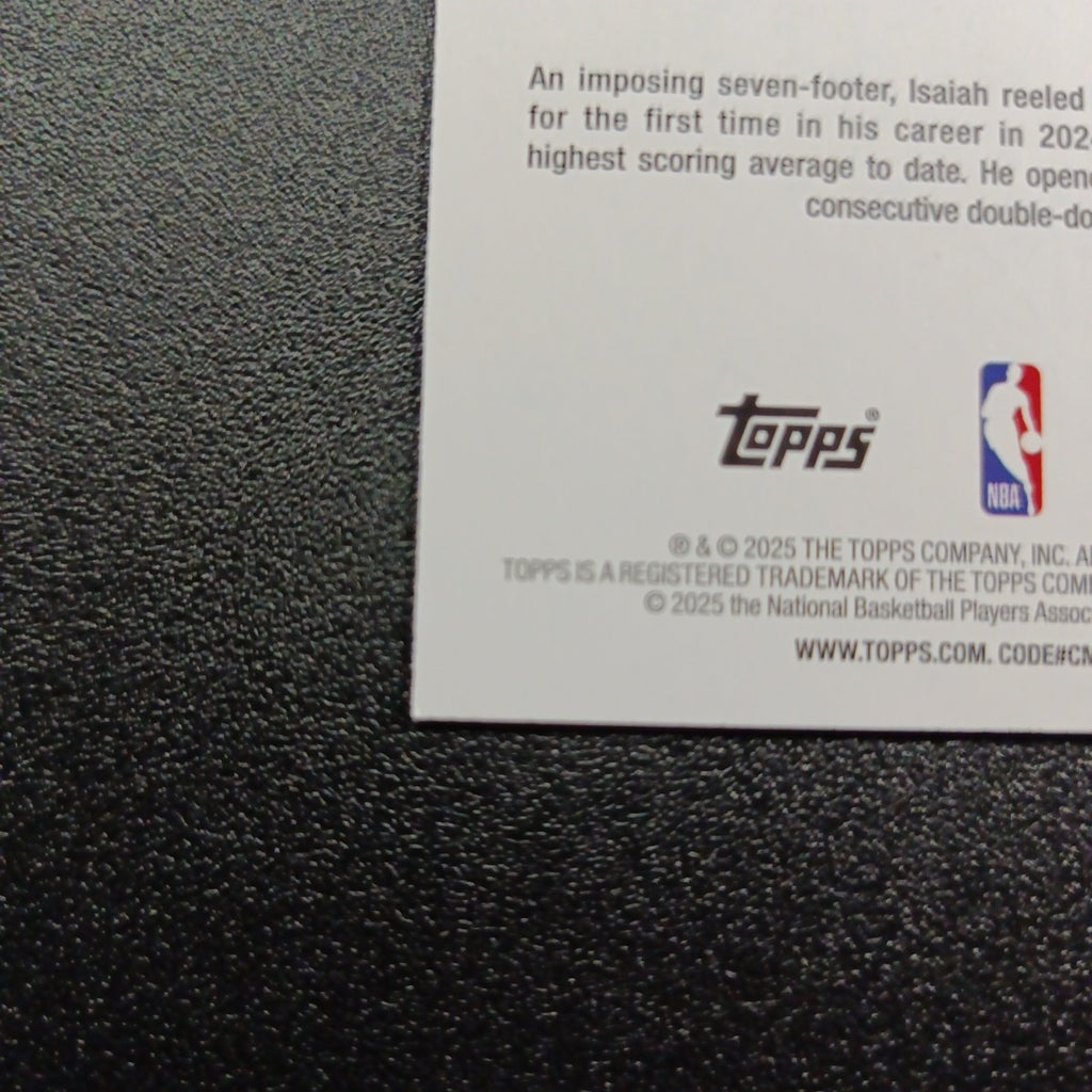 2025-26 Topps Basketball Card Isaiah Hartenstein Silver Foil 45th Anniversary