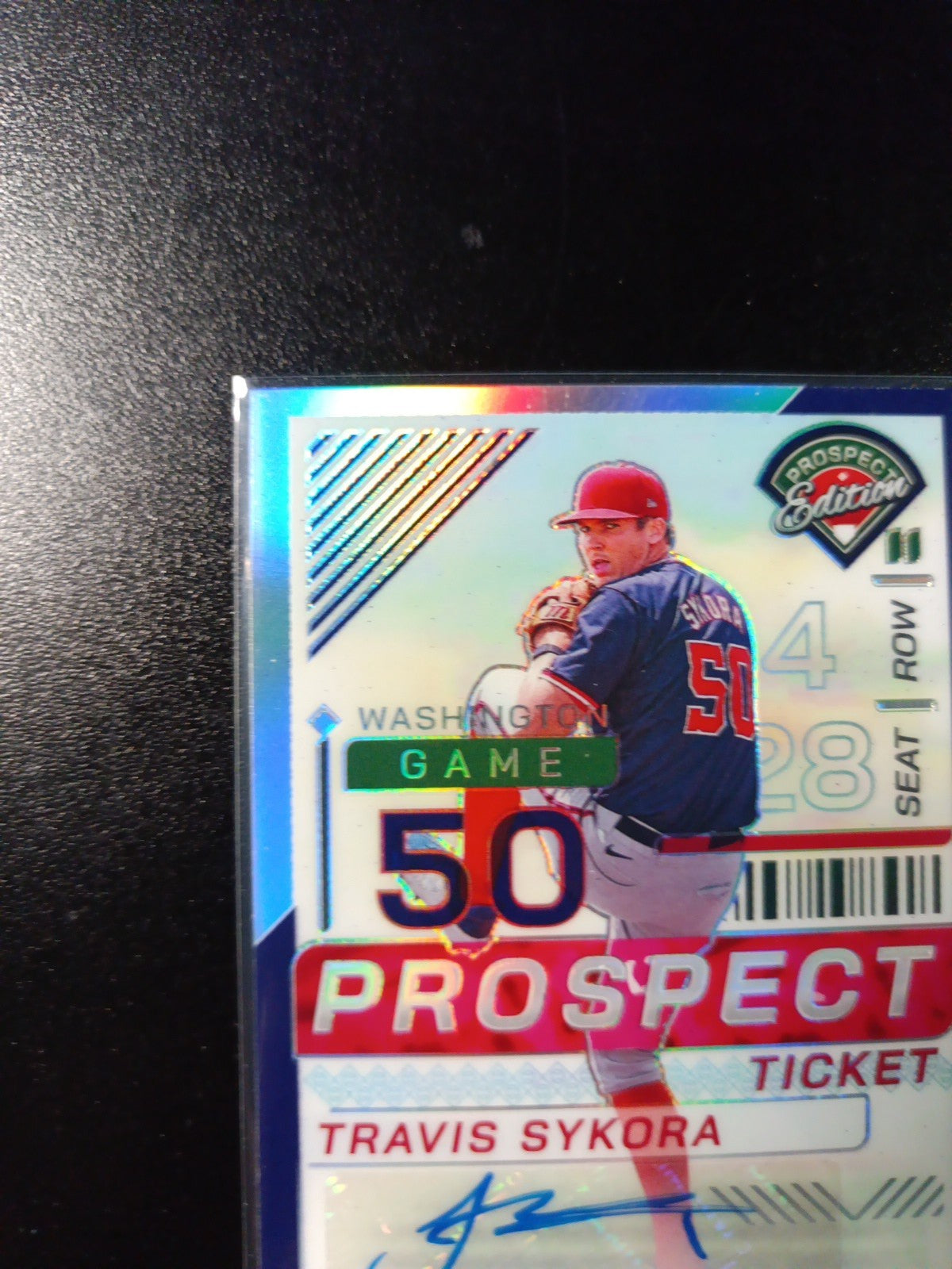 Prizm # /125 Autograph Travis Sykora Panini Prospect 24 Rookie Baseball Card MLB