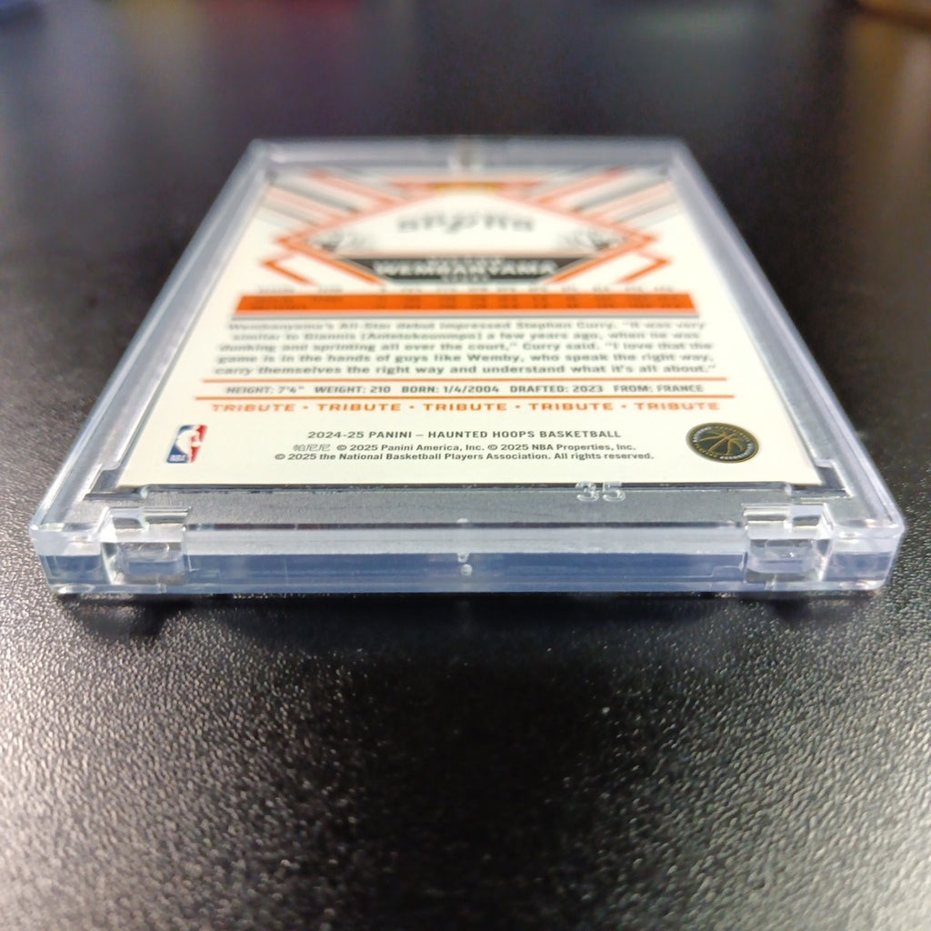 Spider Web Holo Wembanyama NBA Haunted Hoops 2024-25 Basketball Card Spurs Prizm