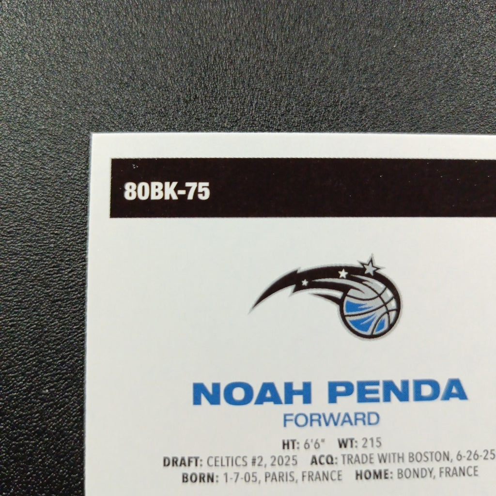 2025-26 Topps Basketball Card Noah Penda Silver Foil 45th Anniversary