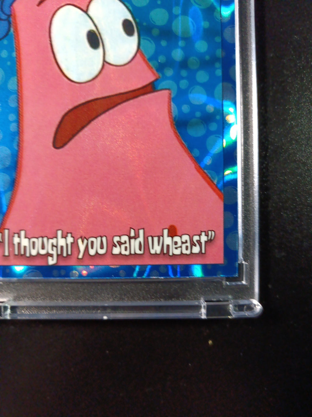 SpongeBob #29/99 Blue Bubble Refractor Patrick I Thought You Said Wheast Card 