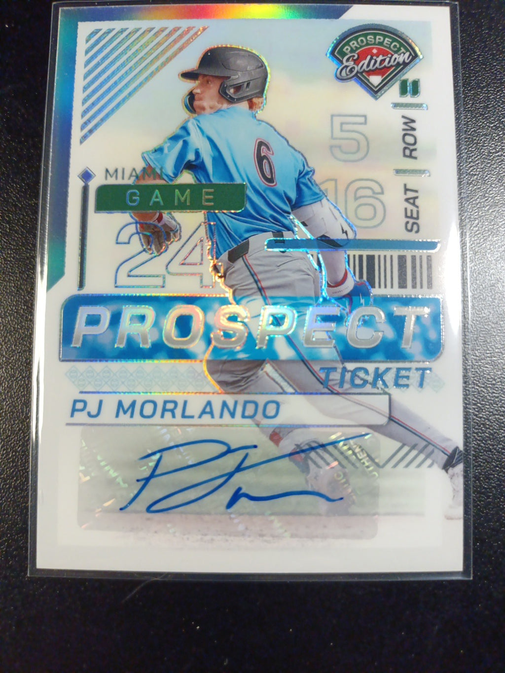 Autograph PJ Morlando Miami Marlins Rookie Baseball Card Panini Prospects 2024