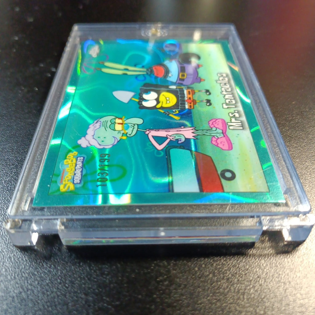 SpongeBob # /199 Mrs. Tentacles Aqua Lava Refractor Card Topps Chrome 