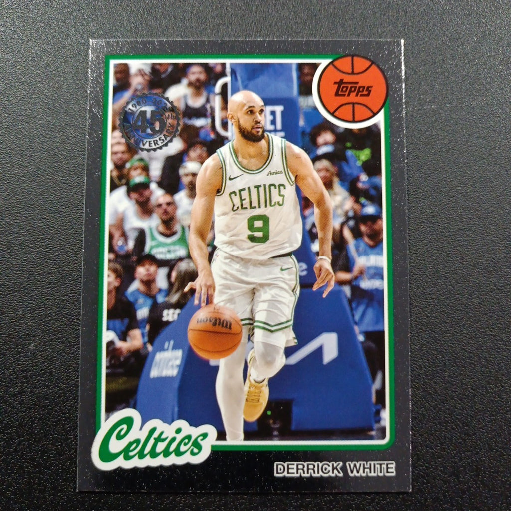 2025-26 Topps Basketball Card Derrick White Silver Foil 45th Anniversary
