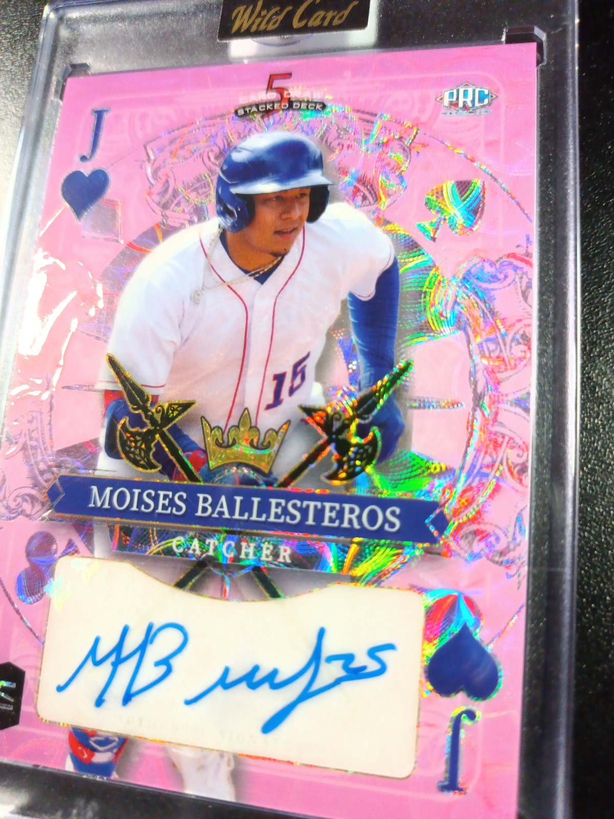 # 1/1 Autograph Moises Ballesteros Rookie Baseball Card Disco Prizm Refractor